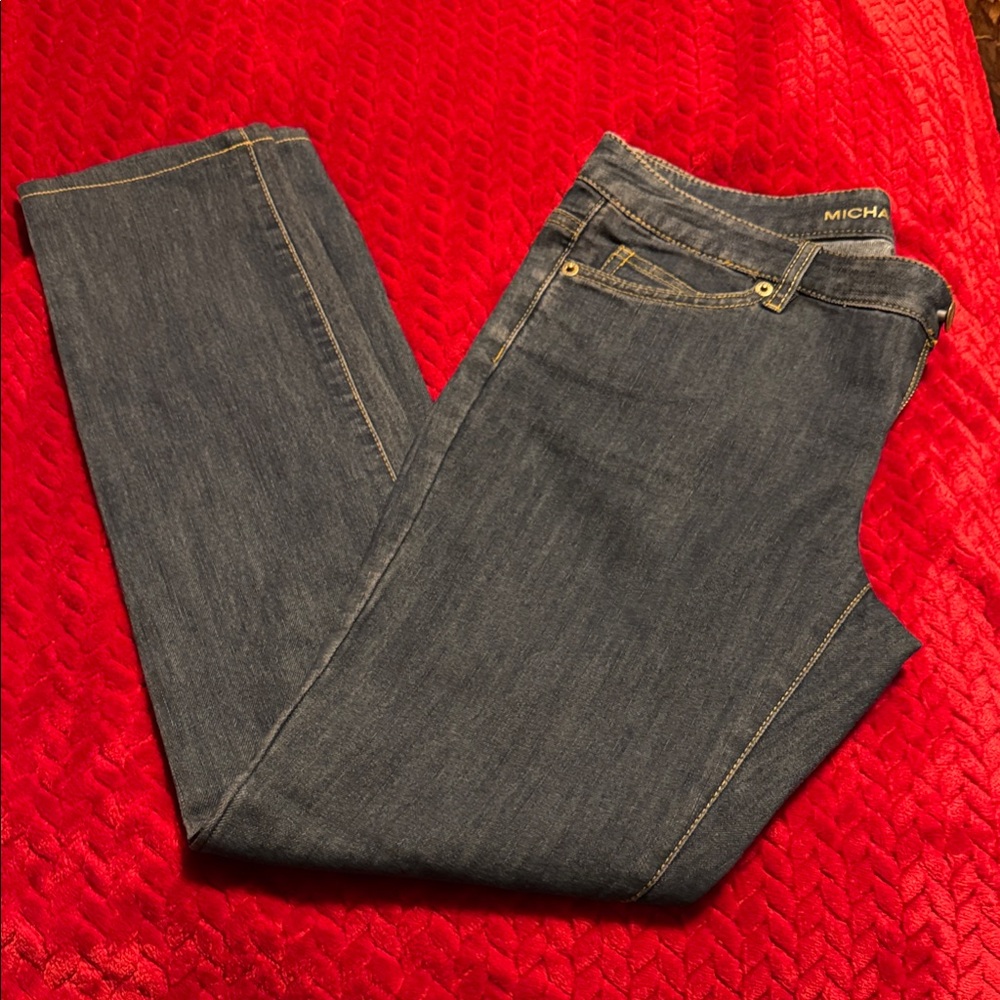 Michael Kors Women's Dark Blue Straight Leg Jeans